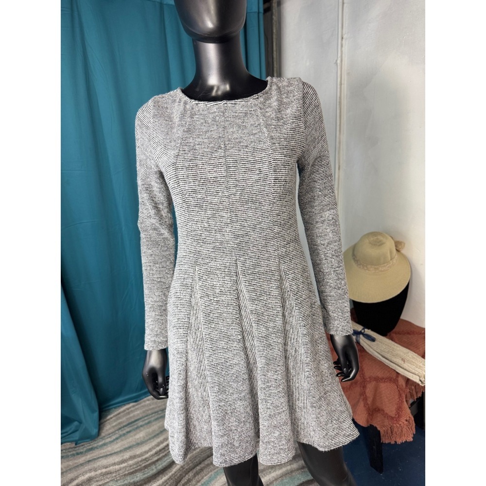 Dolan Left Coast Collection Dress Fit and Flare Long Sleeve Striped‎ S